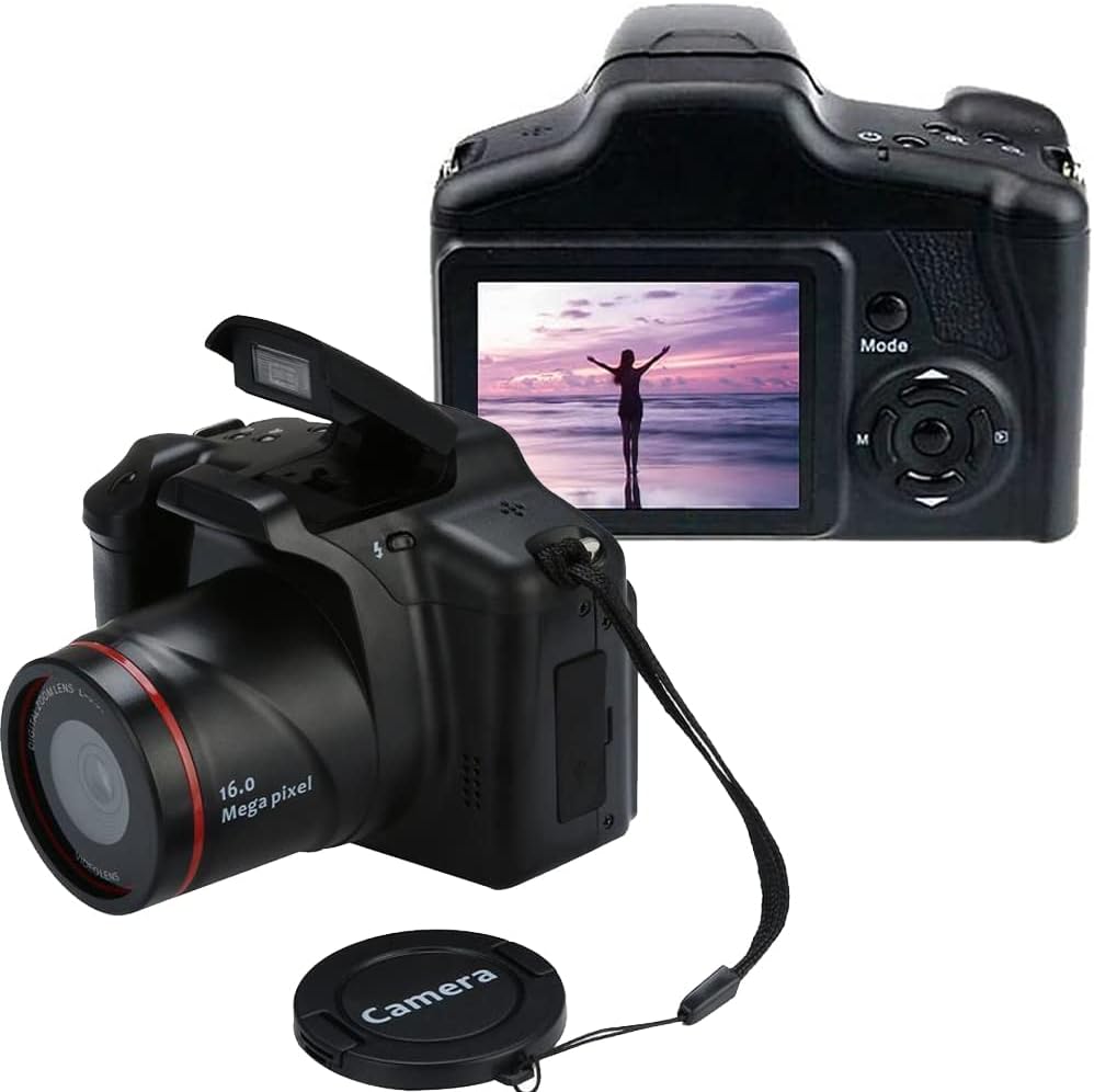 Acuvar Digital Camera, 16 Megapixel Photo Camera Mini Digital SLR Camera, CMOS Sensor 2.4“ TFT LCD Compact Camera, 16X Digital Zoom Video Camera for Children Adults Beginners Black Acuvar Digital Camera, 16 Megapixel Photo Camera Mini Digital SLR Camera, CMOS Sensor 2.4“ TFT LCD Compact Camera, 16X Digital Zoom Video Camera for Children Adults Beginners Black