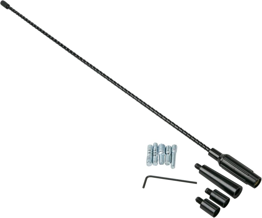 Scosche RMFB17-WP1 17″ Universal Car Radio Spiral Antenna Mast – Top Mount Replacement Mast with Threaded Adapters and Spacers – Domestic and Import Vehicles – AM/FM Auto Antenna – Car Truck and SUV Scosche RMFB17-WP1 17″ Universal Car Radio Spiral Antenna Mast – Top Mount Replacement Mast with Threaded Adapters and Spacers – Domestic and Import Vehicles – AM/FM Auto Antenna – Car Truck and SUV