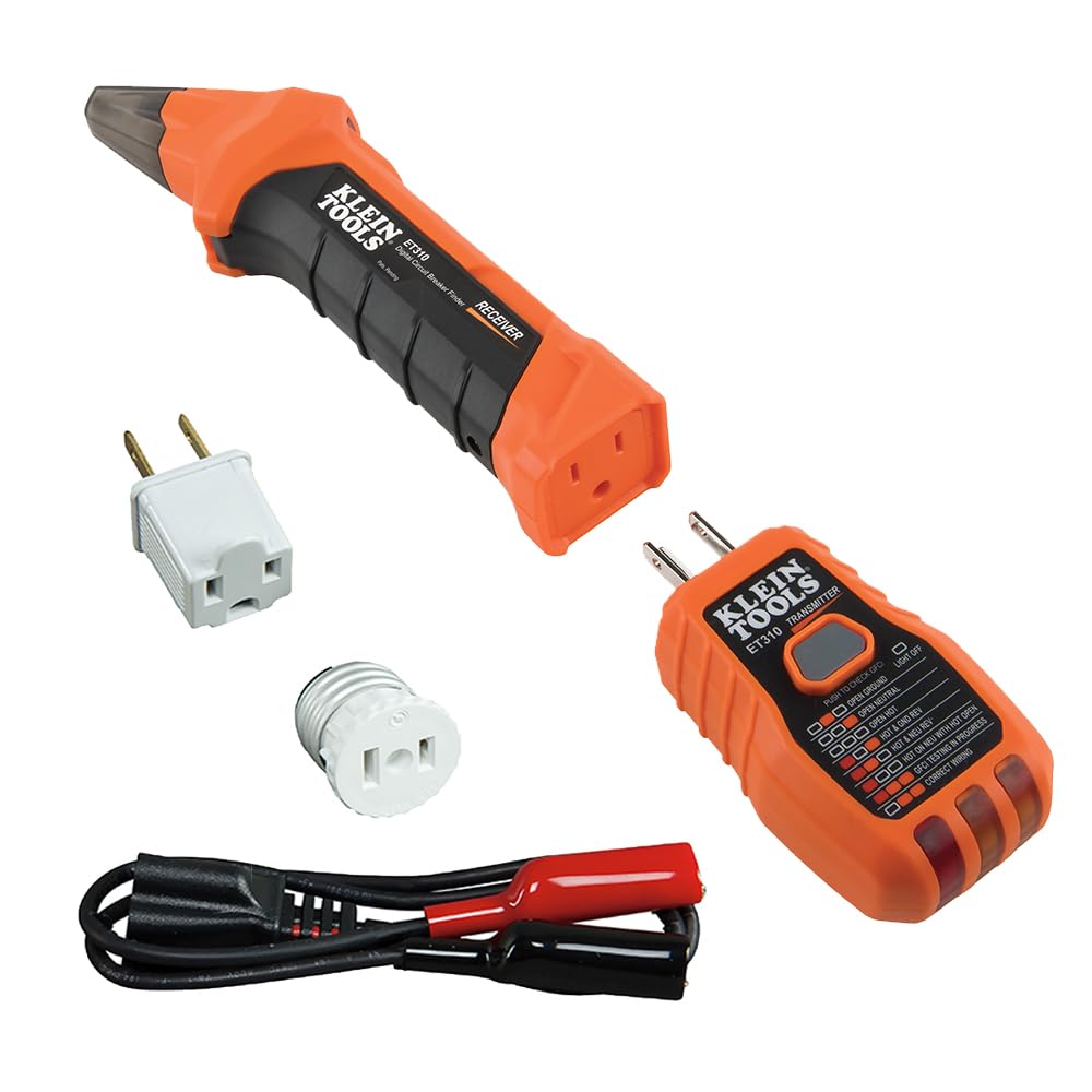 Klein Tools 80016 Circuit Breaker Finder Tool Kit with Accessories, 2-Piece Set, Includes Cat. No. ET310 and Cat. No. 69411 Klein Tools 80016 Circuit Breaker Finder Tool Kit with Accessories, 2-Piece Set, Includes Cat. No. ET310 and Cat. No. 69411