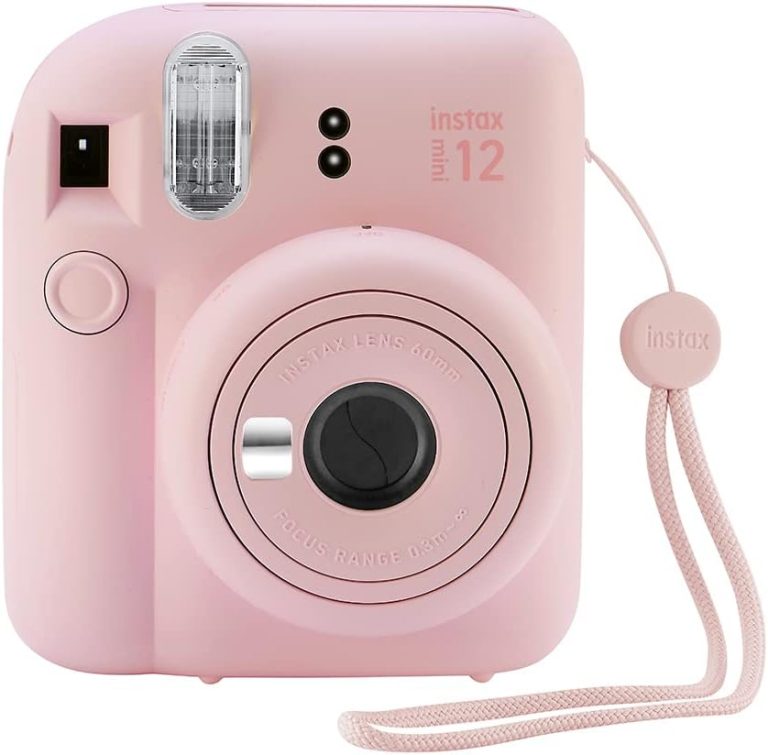 Fujifilm Instax Mini 12 Instant Camera with Case, 60 Fujifilm Prints, Decoration Stickers, Frames, Photo Album and More Accessories (Blossom Pink)