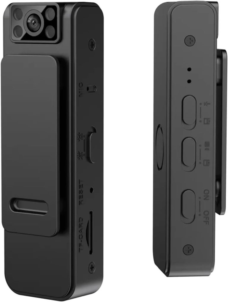 Mini Body Camera Video Recorder, 1080P Small Portable Wearable Hidden Cameras with Clip & Night Vision, Micro Pocket Body Worn Cam for Sport, Pet, Home Office, Security, Work Records(No WiFi)
