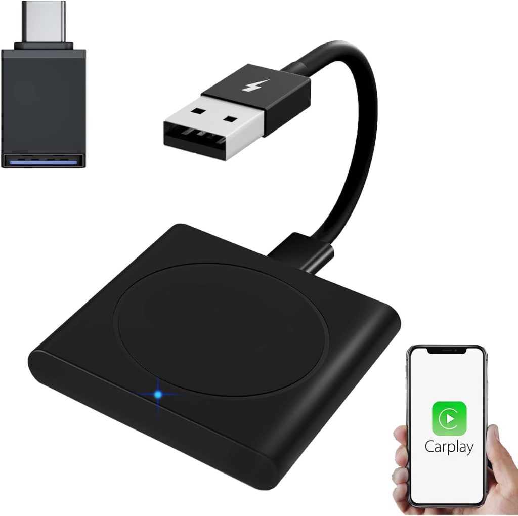 Carplay Wireless Adapter for Factory Wired CarPlay 2024 Upgrade Plug & Play 5.8GHz WiFi Bluetooth Auto Connect CarPlay Dongle Converts Wired to Wireless for Cars from 2015 & iPhone iOS 10+ Carplay Wireless Adapter for Factory Wired CarPlay 2024 Upgrade Plug & Play 5.8GHz WiFi Bluetooth Auto Connect CarPlay Dongle Converts Wired to Wireless for Cars from 2015 & iPhone iOS 10+