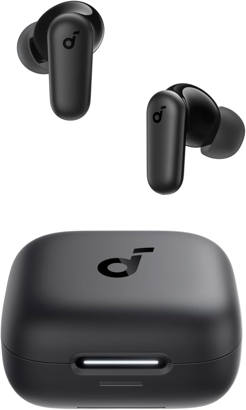 Soundcore P30i by Anker Noise Cancelling Earbuds, Strong and Smart Noise Cancelling, Powerful Bass, 45H Playtime, 2-in-1 Case and Phone Stand, IP54, Wireless Earbuds, Bluetooth 5.4 (Black) Soundcore P30i by Anker Noise Cancelling Earbuds, Strong and Smart Noise Cancelling, Powerful Bass, 45H Playtime, 2-in-1 Case and Phone Stand, IP54, Wireless Earbuds, Bluetooth 5.4 (Black)