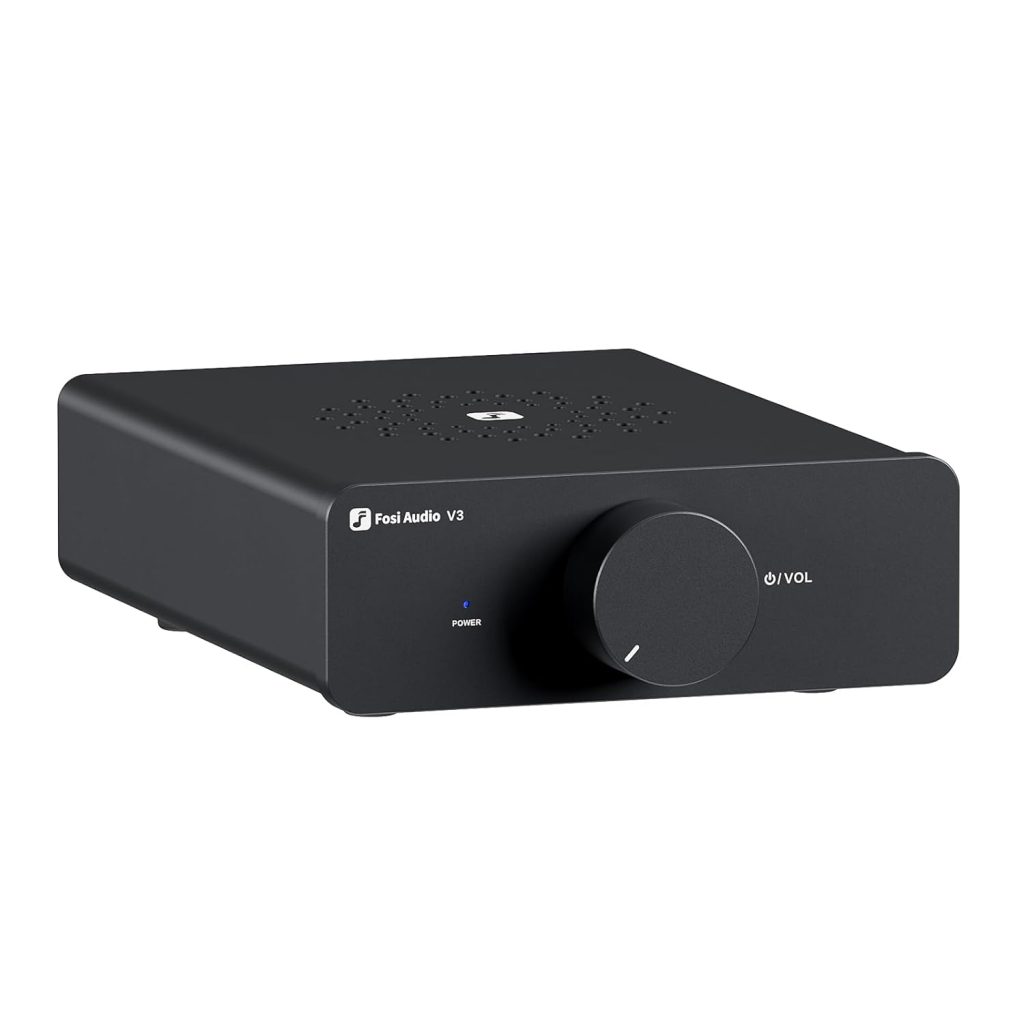 Fosi Audio V3 Stereo Amplifier Home Audio 300 Watts x2 Power TPA3255 Class D Mini Amp 2 Channel Audio Component for Passive Bookshelf Tower Speakers Desktop Home Theater with 32V Power Supply Fosi Audio V3 Stereo Amplifier Home Audio 300 Watts x2 Power TPA3255 Class D Mini Amp 2 Channel Audio Component for Passive Bookshelf Tower Speakers Desktop Home Theater with 32V Power Supply