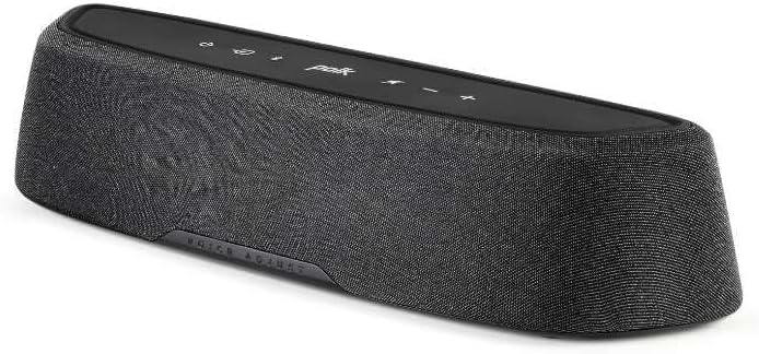 Polk MagniFi Mini AX Sound Bar with Wireless Subwoofer, Dolby Atmos and DTS:X Certified, Polk’s Patented VoiceAdjust & SDA Technologies, Ultra-Compact Design, Easy Setup, Black