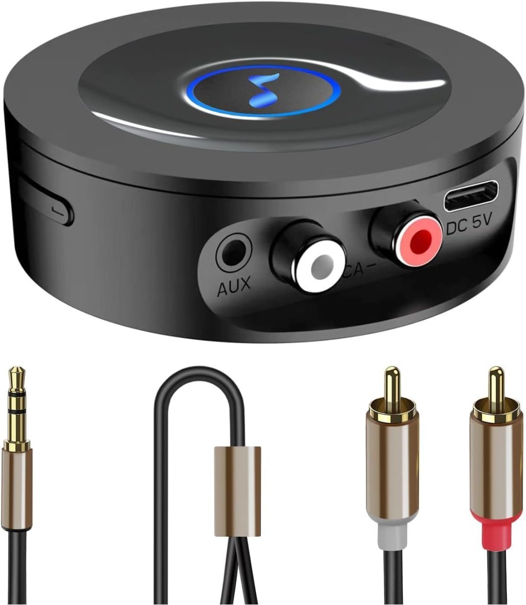 Bluetooth 5.2 Receiver for Home Stereo, AUX Bluetooth Adapter for Stereo Receiver, HiFi, Wired Speaker, with Jack 3.5mm / RCA, Long Range, Low Latency and HD Audio Bluetooth 5.2 Receiver for Home Stereo, AUX Bluetooth Adapter for Stereo Receiver, HiFi, Wired Speaker, with Jack 3.5mm / RCA, Long Range, Low Latency and HD Audio