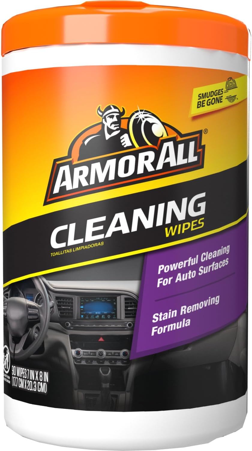 Armor All Car Cleaning Wipes, Wipes for Car Interior and Car Exterior, 90 Wipes Each Armor All Car Cleaning Wipes, Wipes for Car Interior and Car Exterior, 90 Wipes Each