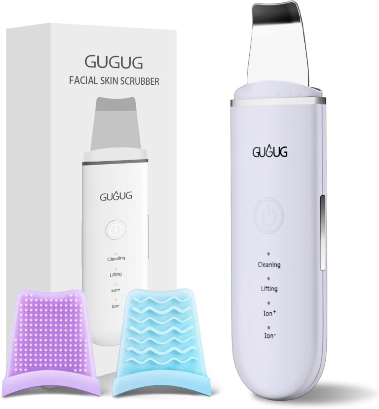 GUGUG Skin Scrubber Face Spatula Skin Spatula Pore Cleaner Blackhead Remover Tools for Facial Deep Cleansing-4 Modes, Purple