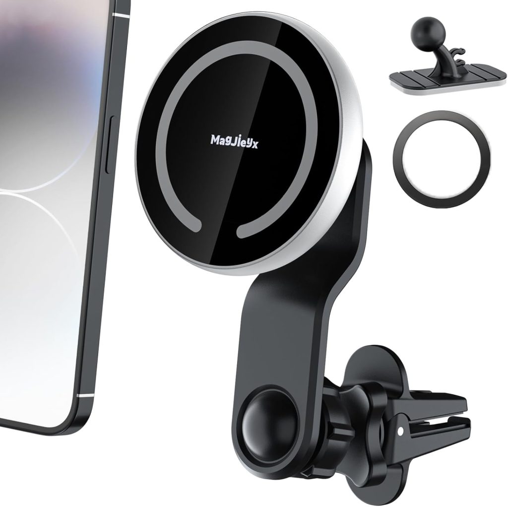 Compatible with MagSafe Car Mount, Magnetic Phone Holder for Car Dash【Strong Magnets 1.8KG Suction】 for iPhone 16 15 14 13 Pro Max Plus/MagSafe Case All Phones Stick on Dashboard&Vent Compatible with MagSafe Car Mount, Magnetic Phone Holder for Car Dash【Strong Magnets 1.8KG Suction】 for iPhone 16 15 14 13 Pro Max Plus/MagSafe Case All Phones Stick on Dashboard&Vent
