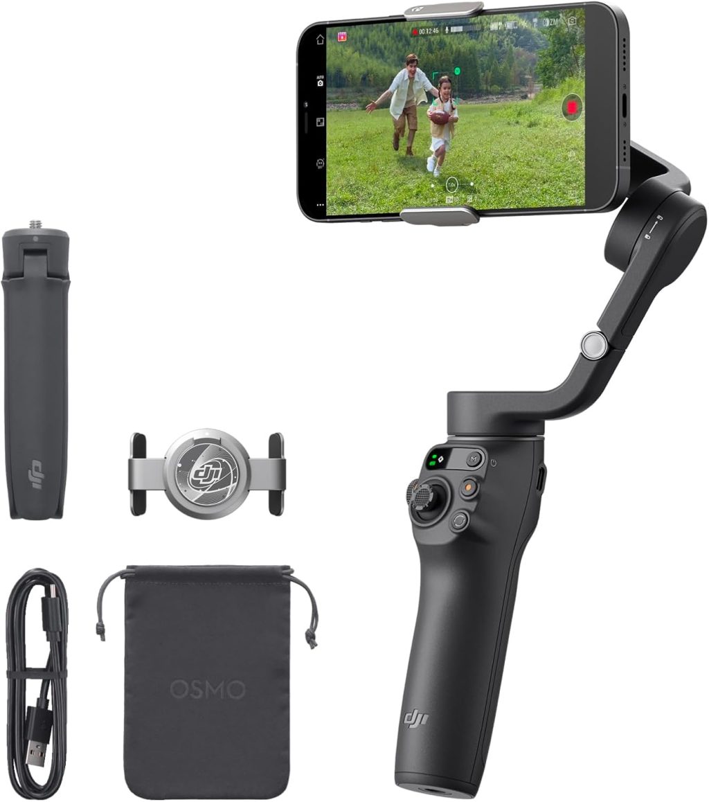 DJI Osmo Mobile 6 Gimbal Stabilizer for Smartphones, 3-Axis Phone Gimbal, Built-In Extension Rod, Object Tracking, Portable and Foldable, Vlogging Stabilizer, YouTube TikTok, Slate Gray DJI Osmo Mobile 6 Gimbal Stabilizer for Smartphones, 3-Axis Phone Gimbal, Built-In Extension Rod, Object Tracking, Portable and Foldable, Vlogging Stabilizer, YouTube TikTok, Slate Gray