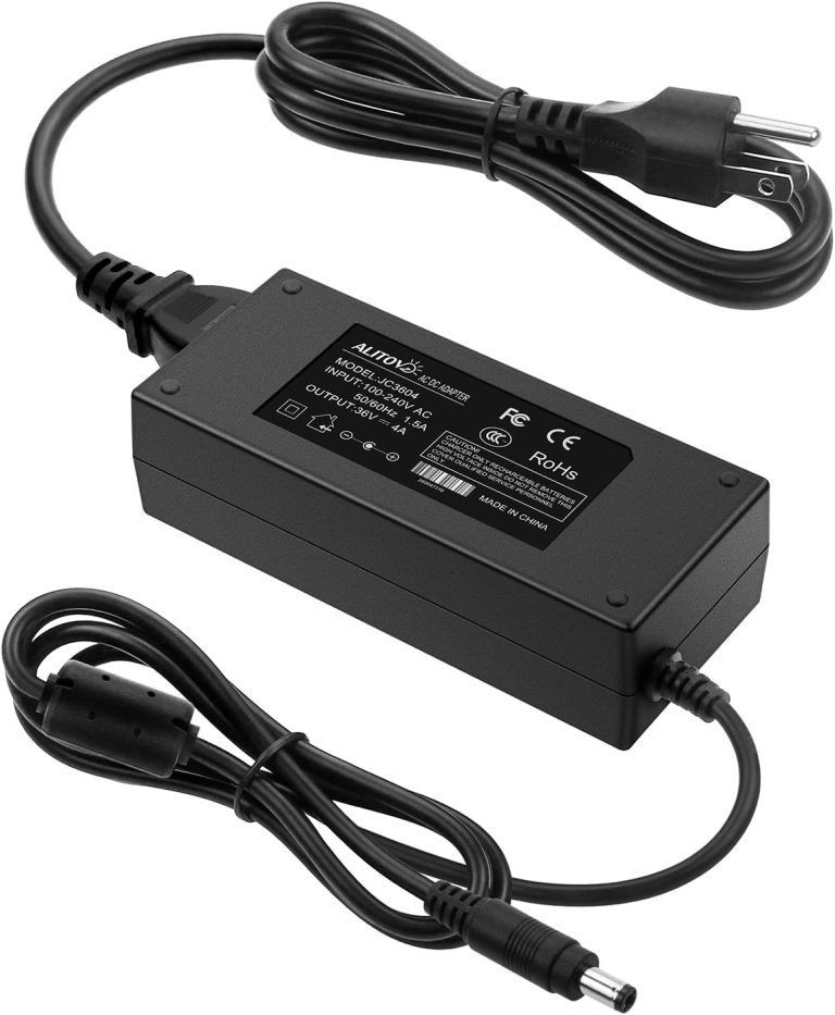 ALITOVE 36V Power Supply 4A 144W AC/DC Adapter 100~240V AC to DC 36 Volt 4 Amp Converter 36 vdc 4A 3.5A 3A 2A Transformer with 5.5mmx 2.5mm Plug for LED Lights Inkjet Printer Laser Engraver