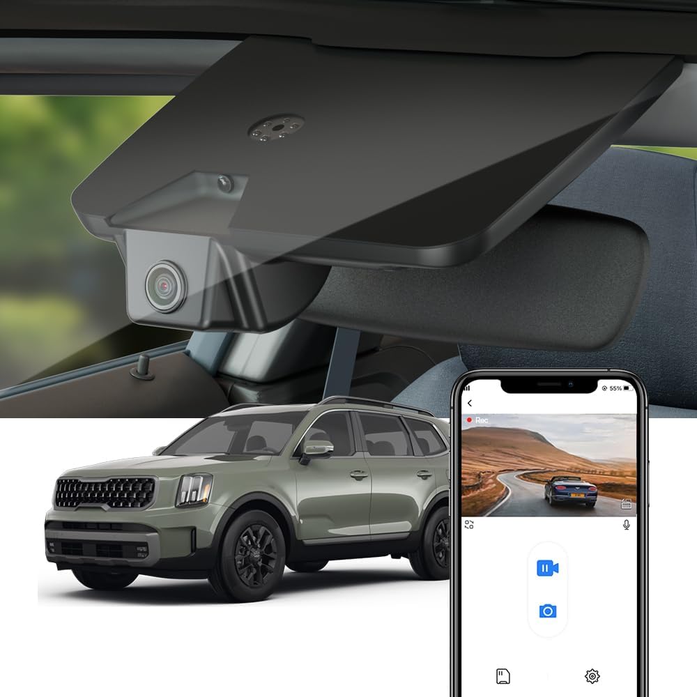 Fitcamx 4K Dash Cam Compatible with Kia Telluride 2023 2024 S LX EX SX X-pro X-Line (Part NO#S9500), Integrated OEM Look, Ultra HD 2160P Video, WiFi&APP, Loop Recording, G-Sensor, Plug&Play, 64GB Card Fitcamx 4K Dash Cam Compatible with Kia Telluride 2023 2024 S LX EX SX X-pro X-Line (Part NO#S9500), Integrated OEM Look, Ultra HD 2160P Video, WiFi&APP, Loop Recording, G-Sensor, Plug&Play, 64GB Card