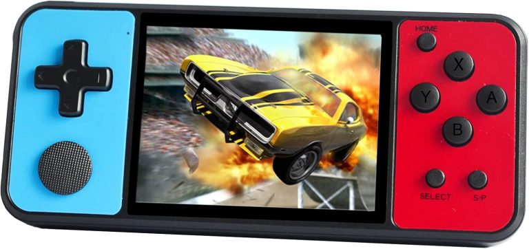 Great Boy Handheld Game Console for Kids Adults, Built-in 1015 Retro Video Games and Support TF Card Download Save Progress Rechargeable 3.0 Inches HD Screen Birthday Xmas Gift (Transparent Black)