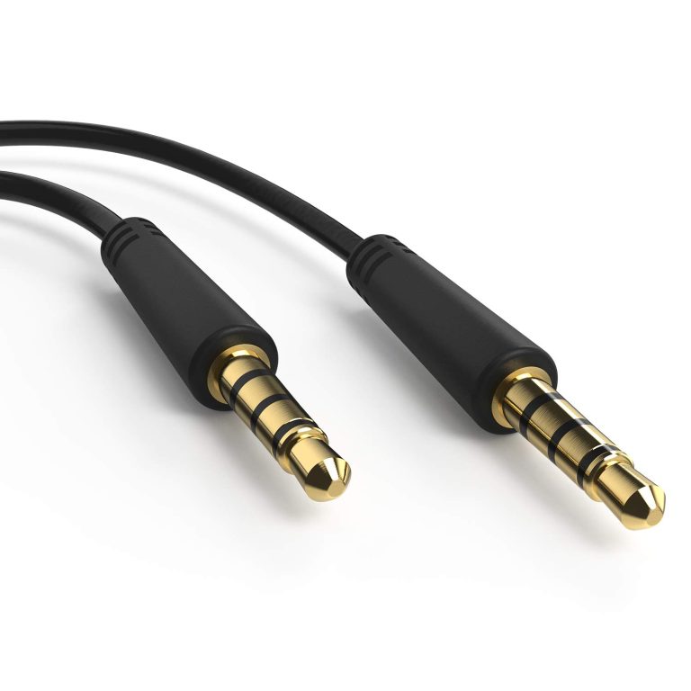 3.5mm TRRS AUX Cable, Ancable 3 Ft Cord 3.5mm Screen-to-Screen Audio and Video AV AUX Cable for Insignia Dual Screen Portable DVD Player