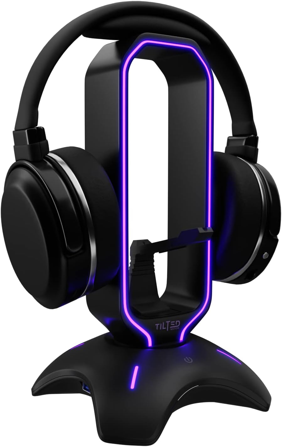 Tilted Nation RGB Headset Stand and Gaming Headphone Stand for Desk Display with Mouse Bungee Cord Holder with USB 3.0 Hub for Xbox, PS5, PC – Perfect Gaming Accessories Gift Tilted Nation RGB Headset Stand and Gaming Headphone Stand for Desk Display with Mouse Bungee Cord Holder with USB 3.0 Hub for Xbox, PS5, PC – Perfect Gaming Accessories Gift