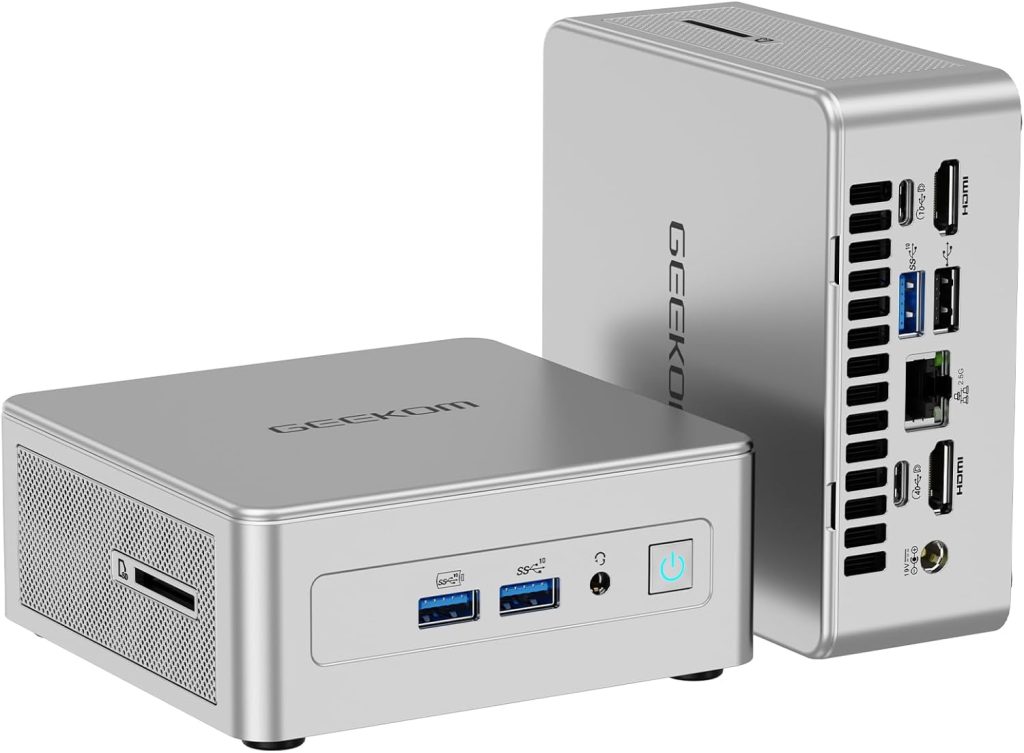 GEEKOM AE8 AI Mini PC, AMD Ryzen 9 8945HS Processor Mini Computer(8C/16T, Up to 5.2GHz), 32GB DDR5 RAM & 1TB PCIe 4.0 SSD, Support 8K Quad Display Desktop Gaming PC, USB4/WIFI6E/BT5.2/Windows 11 Pro GEEKOM AE8 AI Mini PC, AMD Ryzen 9 8945HS Processor Mini Computer(8C/16T, Up to 5.2GHz), 32GB DDR5 RAM & 1TB PCIe 4.0 SSD, Support 8K Quad Display Desktop Gaming PC, USB4/WIFI6E/BT5.2/Windows 11 Pro