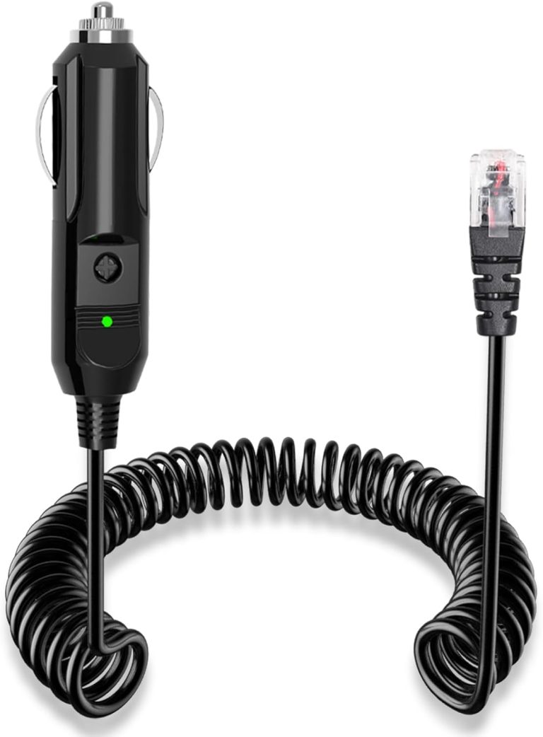 12V Car Lighter Adapter to RJ11 Radar Detector Power Cord 7.6ft Compatible with Escort, Uniden, Beltronics, Valentine Radar detectors