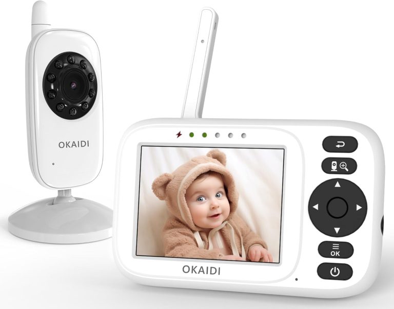 Video Baby Monitor, 3.2″ Baby Monitor with Camera and Audio, 1000ft Transmission Range, Baby Monitor No WiFi, Infrared Night Vision, VOX Mode, Powerful Battery, Smart Alert