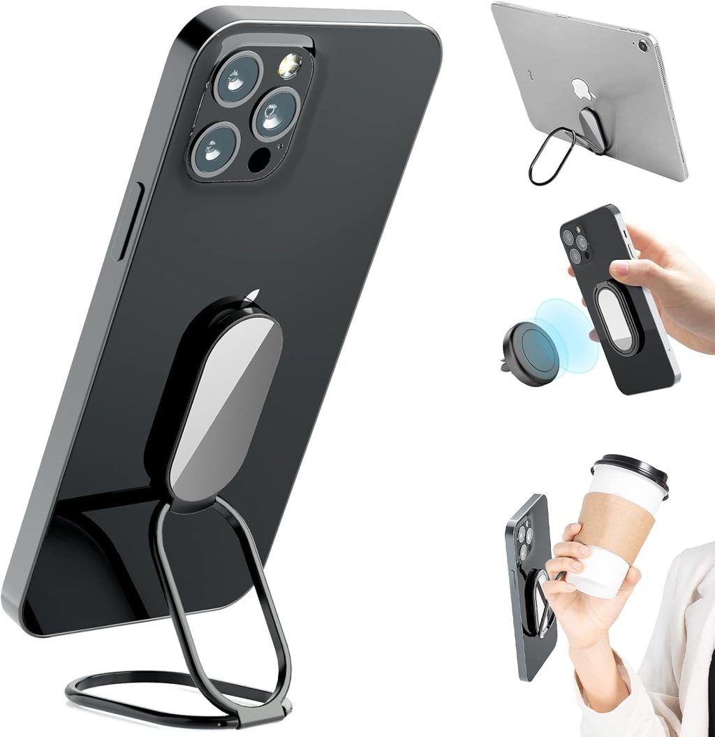 Phone Ring Holder Finger Kickstand, 360° Rotation Cell Phone Ring Holder Stand Metal Phone Back Grip for Magnetic Car Mount Foldable Cell Phone Stand Compatible with Most Smartphones Phone Ring Holder Finger Kickstand, 360° Rotation Cell Phone Ring Holder Stand Metal Phone Back Grip for Magnetic Car Mount Foldable Cell Phone Stand Compatible with Most Smartphones