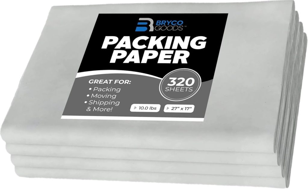 Bryco Goods Packing Paper Sheets for Moving – 10lb – 320 Sheets Newspaper Paper – 27″x17″ – Packing Paper, Newsprint Paper, Packing Materials, Moving Paper Wrap, Shipping Paper, Newspaper Paper Bryco Goods Packing Paper Sheets for Moving – 10lb – 320 Sheets Newspaper Paper – 27″x17″ – Packing Paper, Newsprint Paper, Packing Materials, Moving Paper Wrap, Shipping Paper, Newspaper Paper