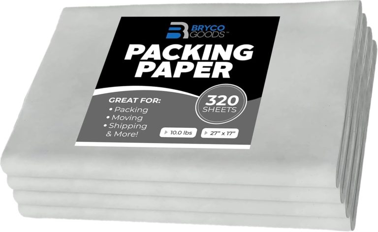 Bryco Goods Packing Paper Sheets for Moving – 10lb – 320 Sheets Newspaper Paper – 27″x17″ – Packing Paper, Newsprint Paper, Packing Materials, Moving Paper Wrap, Shipping Paper, Newspaper Paper