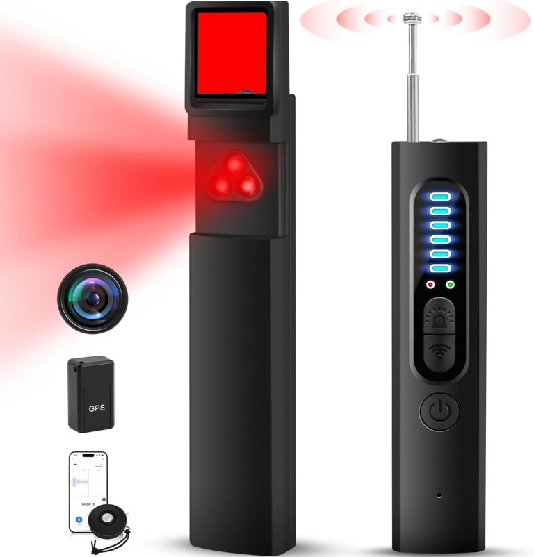 Hidden Camera Detector and Bug Detector, 2024 Anti-Spy Camera Finder Detector, GPS Hidden Camera Detector, Tracking Device Detector, Camera Detector for Hotels, Home, Office