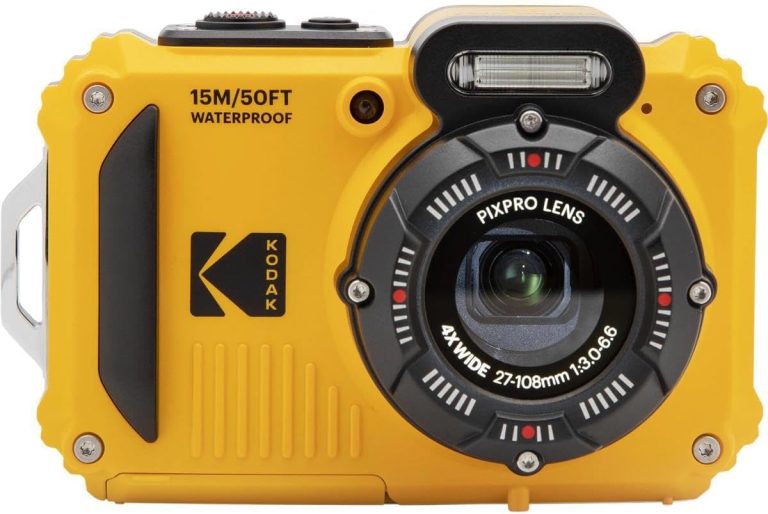 KODAK PIXPRO WPZ2 Rugged Waterproof Shockproof Dustproof WiFi Digital Camera 16MP 4X Optical Zoom 1080P Full HD Video Vlogging Camera 2.7″ LCD (Yellow)