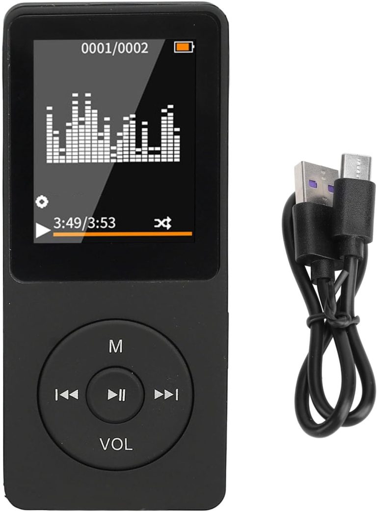 MP3 Player with Bluetooth, MP4 Portable Music Player with 1.8inch 128×160 Screen, Cordless Lossless Sound Portable Audio and Video Player, 350mAh Battery, Supports up to 64GB