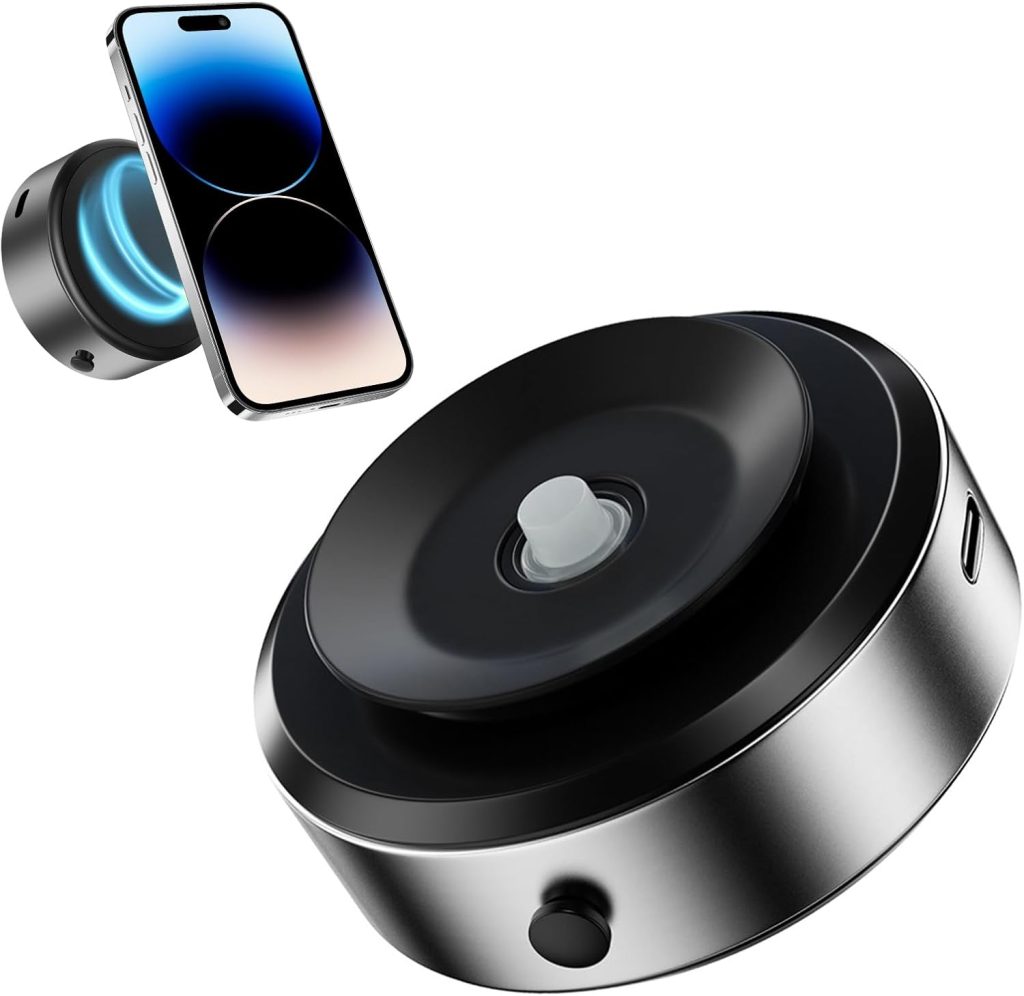 Electric Vacuum Magnetic Suction Car Phone Mount, Strong Suction for Car Kitchen Mirro Gym Bath Shower & All Smooth Surface, Portable&Easy to use, Compatible with iPhone & Android (Silver) Electric Vacuum Magnetic Suction Car Phone Mount, Strong Suction for Car Kitchen Mirro Gym Bath Shower & All Smooth Surface, Portable&Easy to use, Compatible with iPhone & Android (Silver)