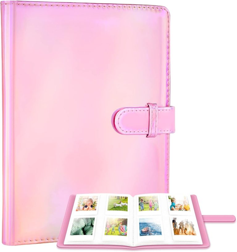 Ablus 128 Pockets Mini Photo Album for Fujifilm Instax Mini Camera, Polaroid Snap, Z2300, SocialMatic Instant Cameras & Zip Instant Printer (128 Pockets, Magic pink)