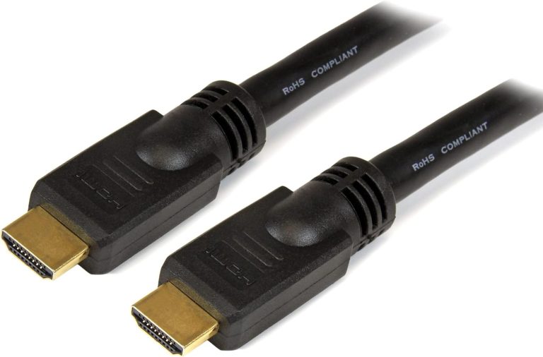 StarTech.com 35 ft High Speed HDMI Cable – Ultra HD 4k x 2k HDMI Cable – HDMI to HDMI M/M – 35ft HDMI 1.4 Cable – Audio/Video Gold-Plated (HDMM35) Black