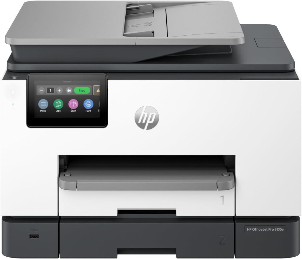 HP OfficeJet Pro 9135e All-in-One Printer, Color, Printer-for-Small Medium Business, Print, Copy, scan, fax, Wireless Instant Ink Eligible (3 months included); Two-Sided Printing; Two-Sided scanning; HP OfficeJet Pro 9135e All-in-One Printer, Color, Printer-for-Small Medium Business, Print, Copy, scan, fax, Wireless Instant Ink Eligible (3 months included); Two-Sided Printing; Two-Sided scanning;