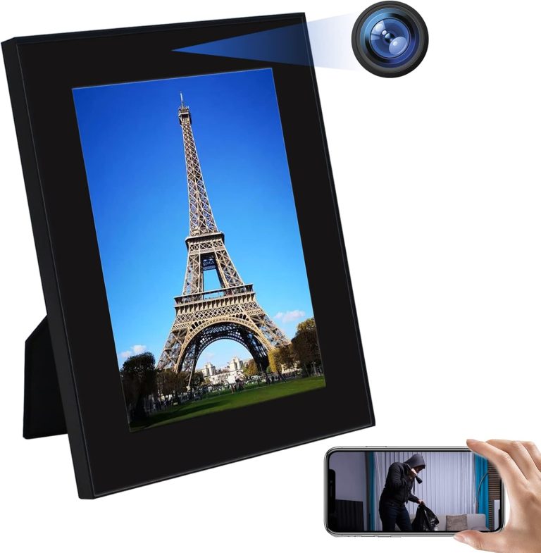 Hidden Camera Photo Frame WiFi Spy Cameras 1080P HD for Home Security Wireless Small Nanny Cam with Motion Detection, Remote View for Indoor Surveillance No Audio Function