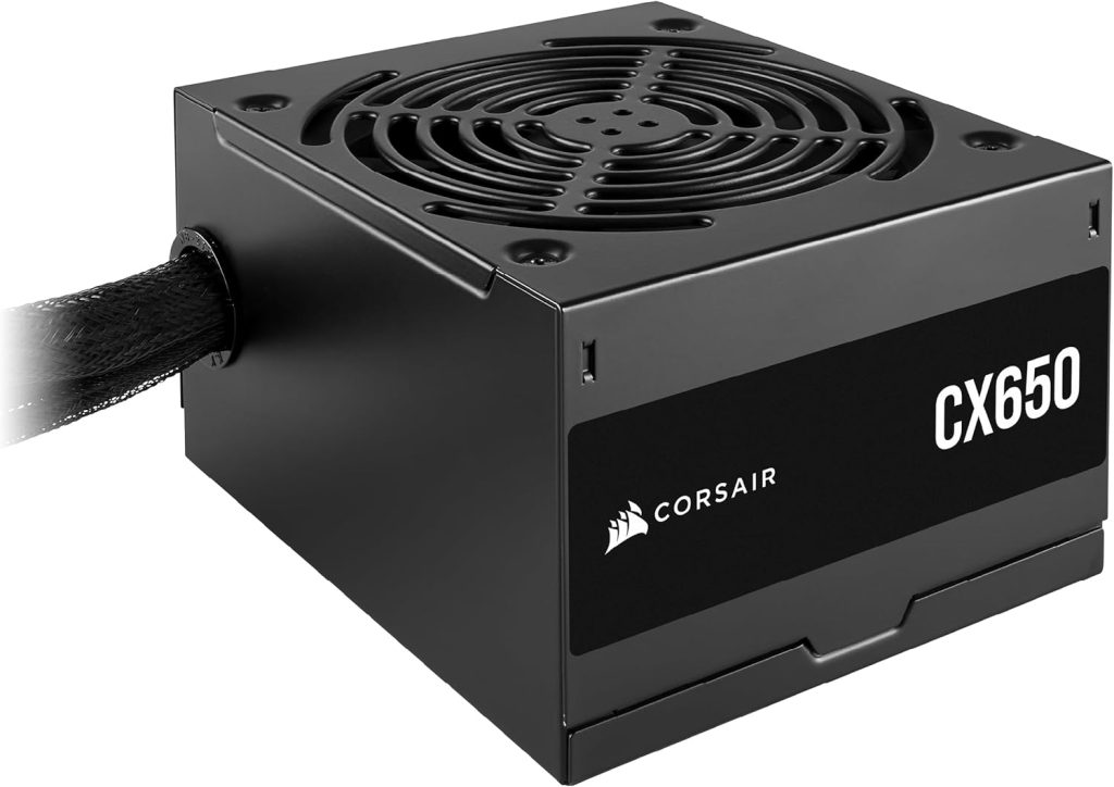 CORSAIR CX650 80 Plus Bronze Non Modular Low-Noise ATX 650 Watt Power Supply – NA – Black CORSAIR CX650 80 Plus Bronze Non Modular Low-Noise ATX 650 Watt Power Supply – NA – Black