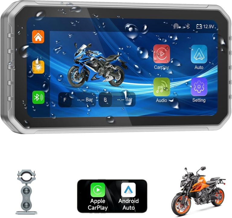 Spedal CL872 6.25″ Motorcycle CarPlay ＆ Android Auto Screen, Full Body Waterproof, GPS Navigation for Motorbike, Bluetooth, Siri/G00gle Assistant