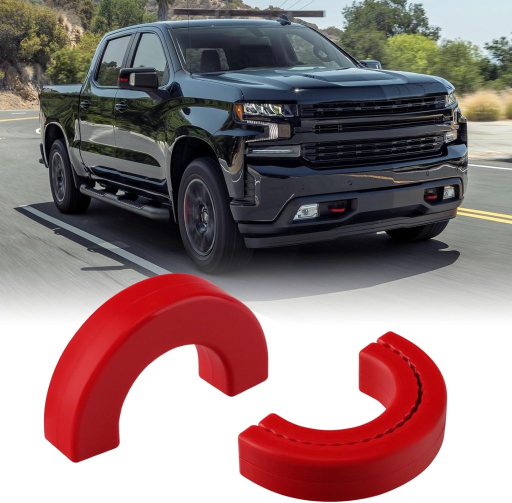 Tow Hook Covers Fit for Chevy Silverado 1500 2007-2024, Hitch Cover Front Customized Car Tow Hooks Compatible with Chevrolet Silverado 1500 Accessories 2007-2024 (Red) Tow Hook Covers Fit for Chevy Silverado 1500 2007-2024, Hitch Cover Front Customized Car Tow Hooks Compatible with Chevrolet Silverado 1500 Accessories 2007-2024 (Red)