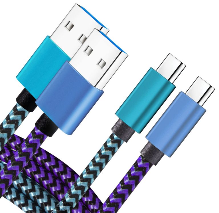 Teeind C Cords 3A Fast Charge Tpc010 2 Pack(6Ft 3A) Braided C Charger Cables Compatible with Samsung S10e/note 9/s10/s9/s8 Plus/A80/A50/A20