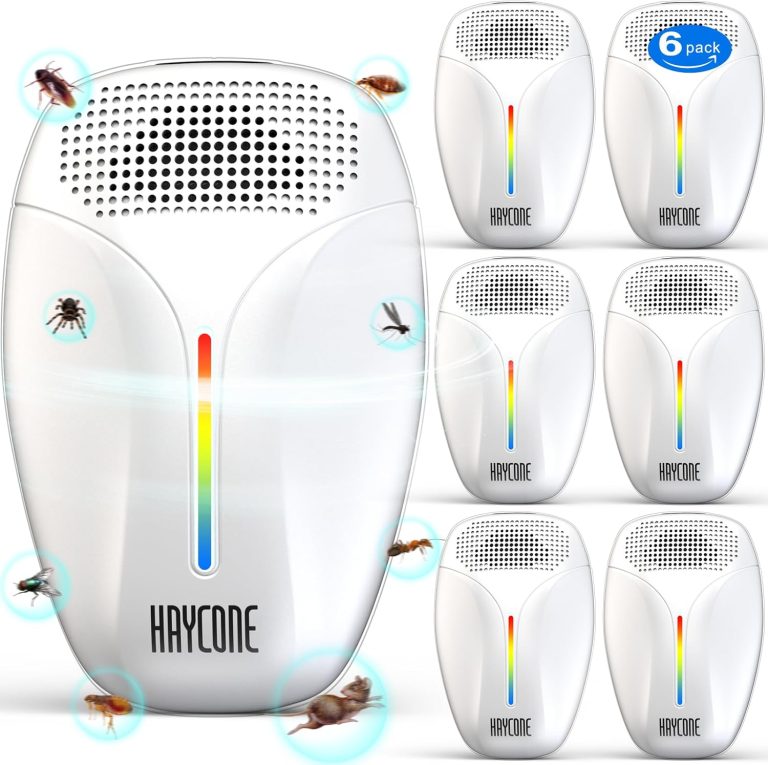 2024 Upgraded Version Ultrasonic Pest & Insect Repeller, Ultrasonic Repellent for Roach, Rodent, Mouse, Bugs, Mosquito, Mice, Spider, Ant,Electronic Plug in Pest Control,3 Mode Switching,6 Packs
