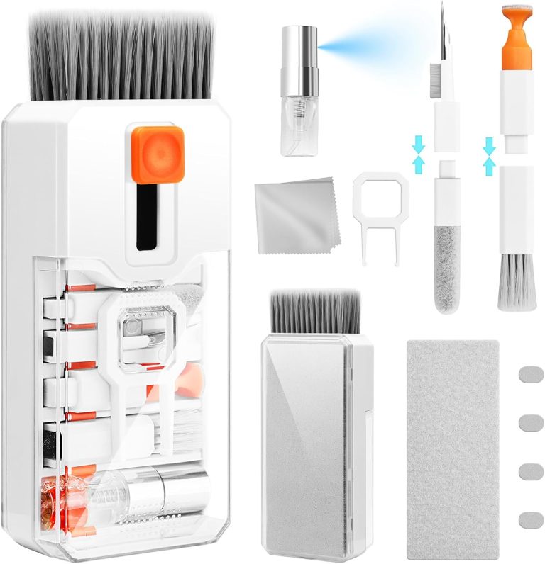 Ordilend Keyboard Cleaning Kit Laptop Cleaner, 10-in-1 Computer Screen Cleaning Brush Tool, Multi-Function PC Electronic Cleaner Kit for iPad iPhone Pro Earbuds Camera Monitor, All-in-One with Patent