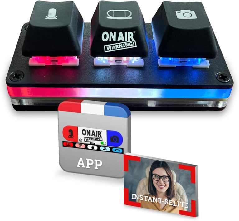 MuteSwitch – Mute Button and Software for Mic, Cam and Both Together. Customize Color LEDs for Mic, Webcam and in-Meeting Status. Mute w/Switch or OnScreen. Zoom, Teams Meet, Webex, etc., Mac & PC