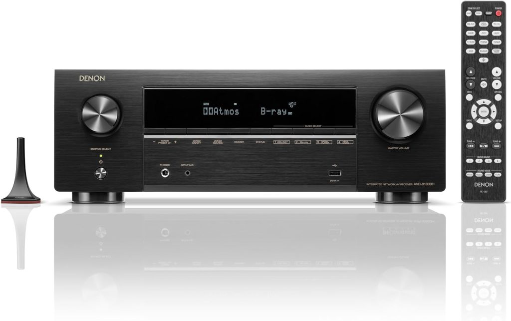 Denon AVR-X1800H 7.2 Channel AV Receiver – 80W/Channel, Wireless Streaming via Built-in HEOS, WiFi, & Bluetooth, Supports Dolby Vision, HDR10+, Dynamic HDR, and Home Automation Systems Denon AVR-X1800H 7.2 Channel AV Receiver – 80W/Channel, Wireless Streaming via Built-in HEOS, WiFi, & Bluetooth, Supports Dolby Vision, HDR10+, Dynamic HDR, and Home Automation Systems