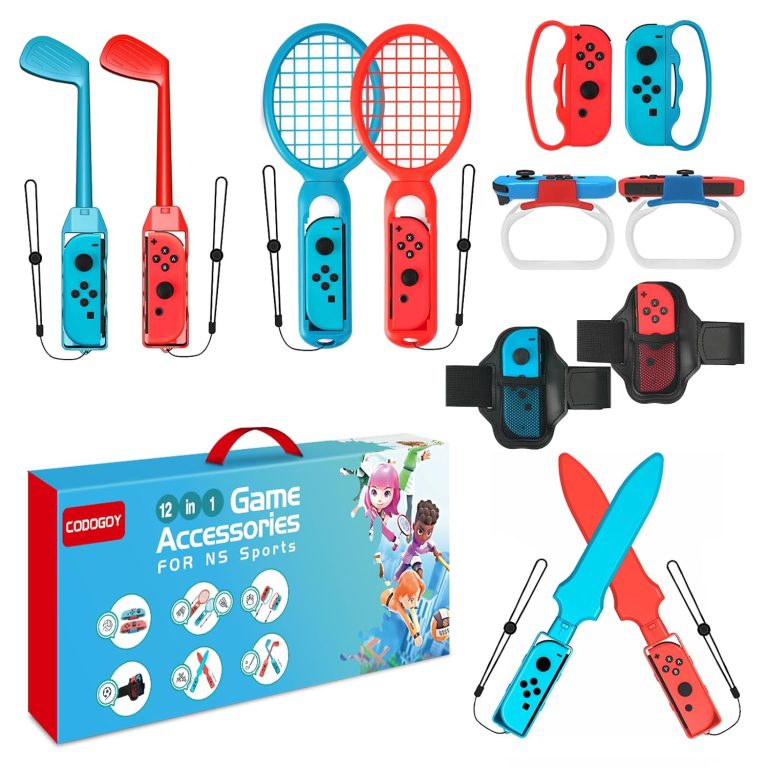 Switch Sports Accessories – CODOGOY 12 in 1 Switch Sports Accessories Bundle for Nintendo Switch Sports,Family Accessories Kit Compatible with Switch/Switch OLED Sports Games