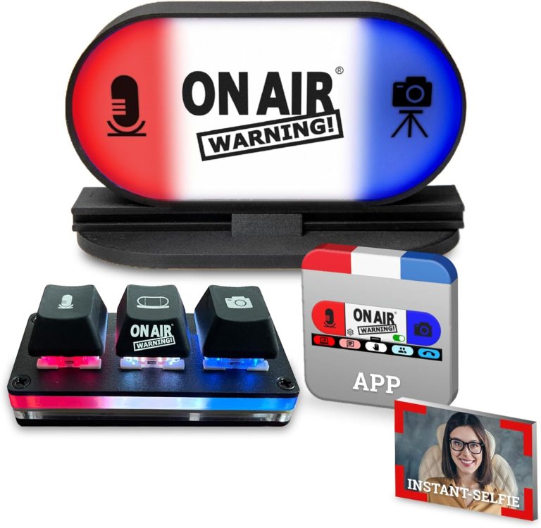 MuteKit – Mute Button, Busy Light and Software for Your Mic & Webcam. Total Solution for Video Conferences. Smart in-Meeting BusyLight & All-Mute Button. Zoom, Teams Meet, Webex, etc., Mac & PC
