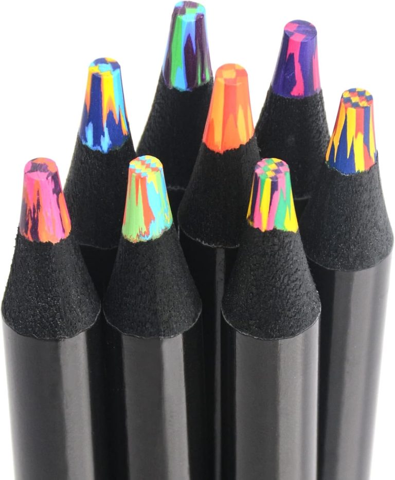 nsxsu Stocking Stuffers for Kids, 8 Pieces Art Supplies Colored Pencils, Jumbo Colored Pencil for Adults, Rainbow Pencils Multicolored Pencils for Drawing, Coloring, Christmas Gifts, Party Favor Bags