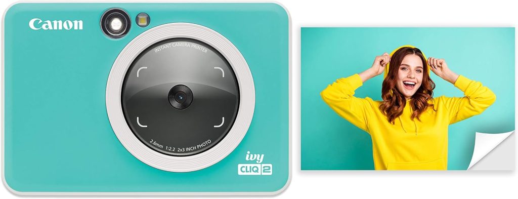 Canon Ivy CLIQ 2 Instant Camera Printer, Mini Photo Printer, Turquoise (Matte) Canon Ivy CLIQ 2 Instant Camera Printer, Mini Photo Printer, Turquoise (Matte)