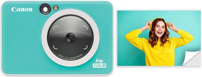 Canon Ivy CLIQ 2 Instant Camera Printer, Mini Photo Printer, Turquoise (Matte)