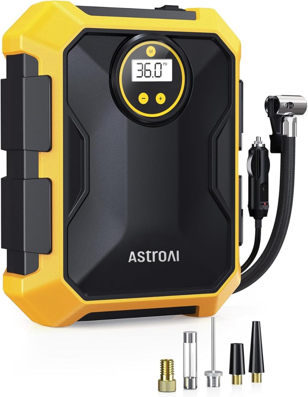 AstroAI Tire Inflator Air Compressor 12V DC Portable Air Compressor Car Accessories Auto Tire Pump 100PSI with LED Light Digital Air Pump for Car Tires Bicycles Other Inflatables AstroAI Tire Inflator Air Compressor 12V DC Portable Air Compressor Car Accessories Auto Tire Pump 100PSI with LED Light Digital Air Pump for Car Tires Bicycles Other Inflatables