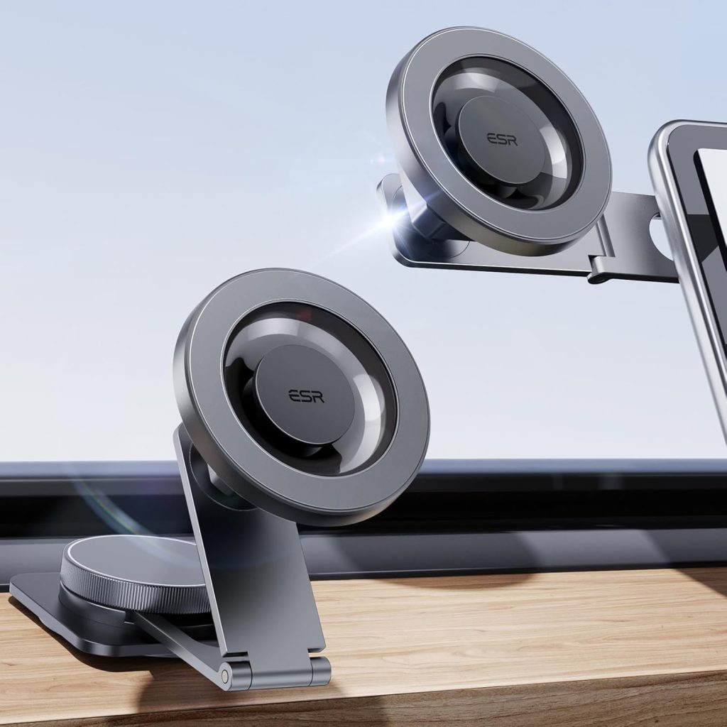 ESR for MagSafe Car Mount, Foldable Dashboard/Tesla Magnetic Car Mount,Tesla Touchscreen Car Phone Holder Mount, Magnetic Phone Holder for Car, for iPhone 16/15/14/13/12, Charging Not Supported, Grey ESR for MagSafe Car Mount, Foldable Dashboard/Tesla Magnetic Car Mount,Tesla Touchscreen Car Phone Holder Mount, Magnetic Phone Holder for Car, for iPhone 16/15/14/13/12, Charging Not Supported, Grey