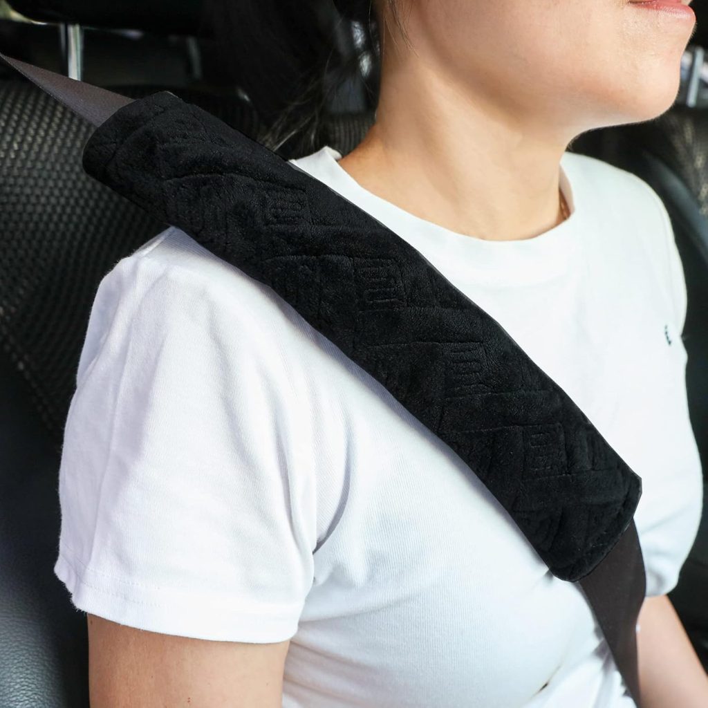JUSTTOP 2-Pack Universal Car Seat Belt Pads Cover for A More Comfortable Driving, Seat Belt Shoulder Strap Covers Harness Pad for Car Interior Accessories(Black) JUSTTOP 2-Pack Universal Car Seat Belt Pads Cover for A More Comfortable Driving, Seat Belt Shoulder Strap Covers Harness Pad for Car Interior Accessories(Black)