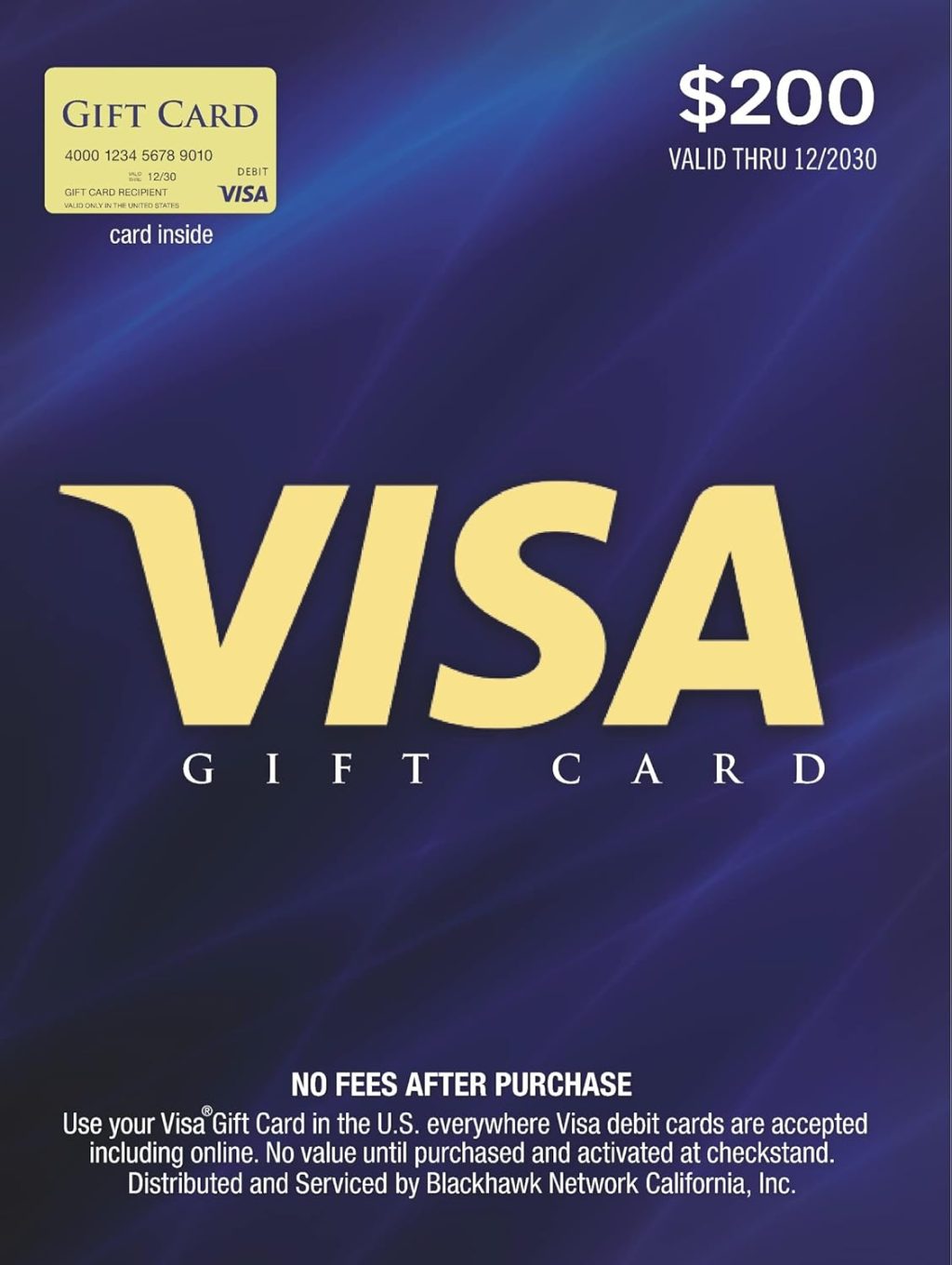 Visa 0 Gift Card (plus .95 Purchase Fee) Visa 0 Gift Card (plus .95 Purchase Fee)
